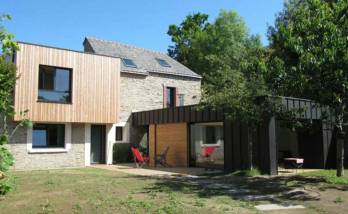 Extension ossature bois en hauteur - Queven (56530)