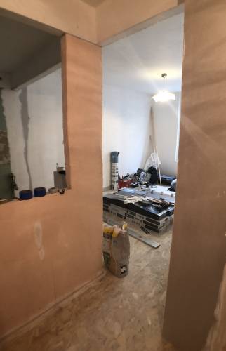 entrée de l'appartement pendant les travaux - Paris