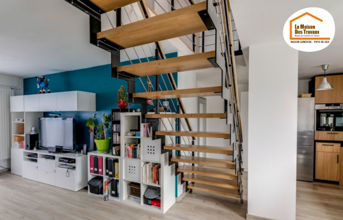 artisans escaliers Pays de Gex, installation escalier Divonne-les-Bains, projet escaliers Gex, conception escalier Ferney-Voltaire, structure moderne Saint-Genis-Pouilly
