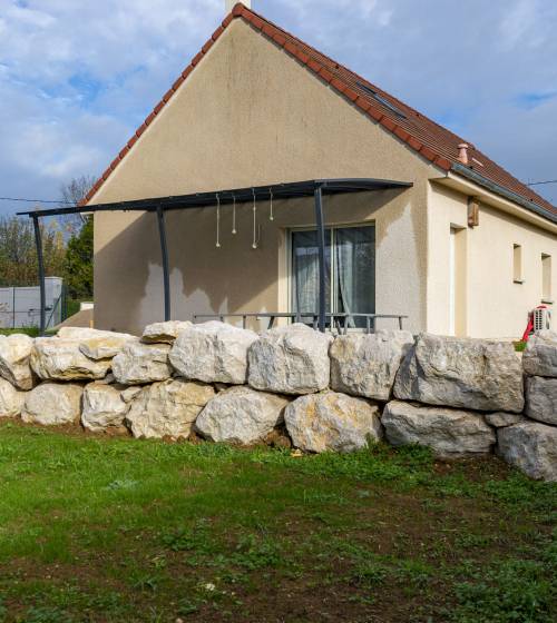 Aménagement de terrasse en enrochements