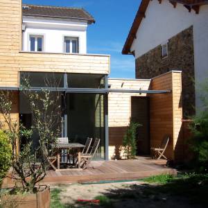 Extension en bois - côté jardin