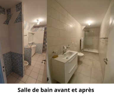 Travaux salle de bain avant et après Beaurains