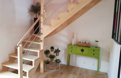 Pose d'un escalier bois à Brest 29