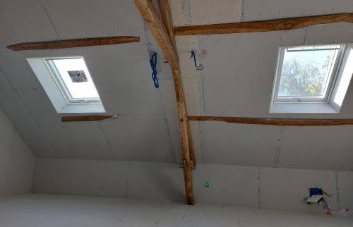 Placo/isolation des combles