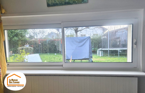  remplacement menuiseries Saint-Julien-en-Genevois, rénovation maison Haute-Savoie, baie vitrée coulissante, remplacement fenêtres maison, menuiseries extérieures rénovation, courtier en travaux menuiserie