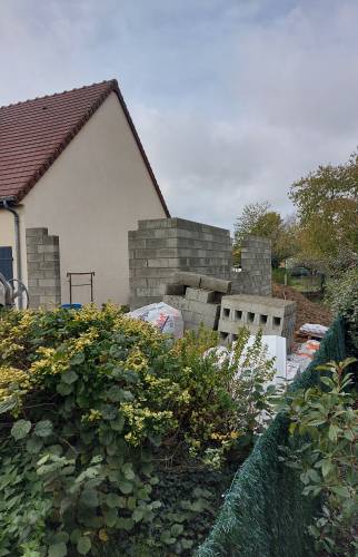 Dalle et élévation extension