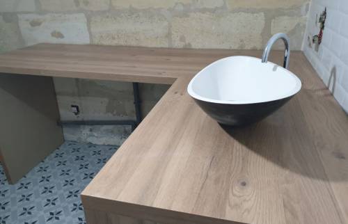 Rénovation de salle de bain à Olemps : le meuble vasque