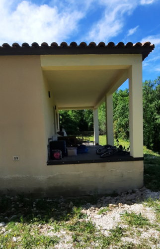 travaux terrasse en buanderie