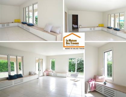 Rénovation de maison avec aménagement de salon - Solliès-Pont 83210