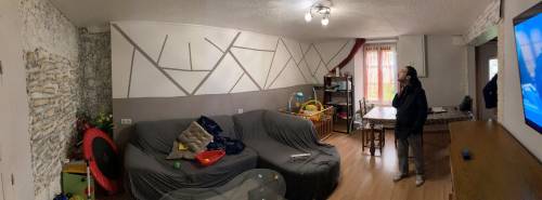 Ancienne pièce de vie dans une maison en rénovation - Morléon 79