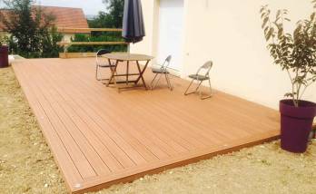 Création d'une terrasse en bois composite à Chessy (77)