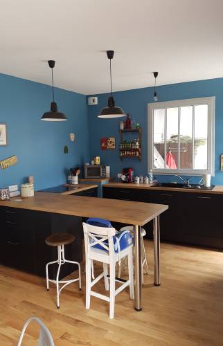 Après travaux : cuisine moderne à l'accent industriel