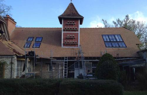 Toiture neuve façade principale.