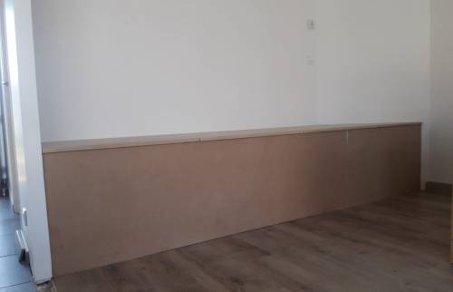 Vue de la banquette finie