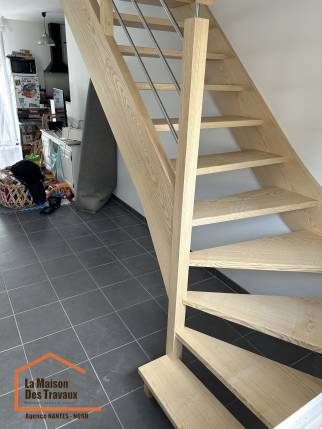 escalier bois salon nantes