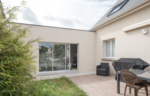 Création d'une extension en parpaing à Basse Goulaine - extérieur