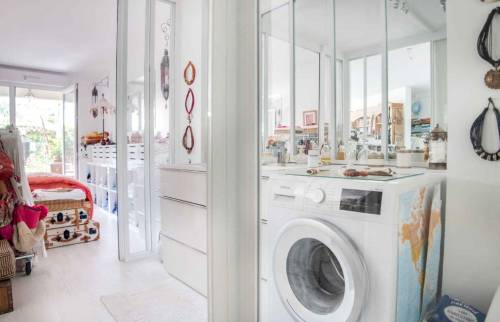 salle de bain et porte verrière