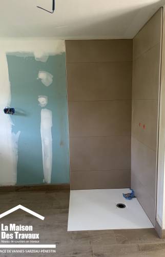 douche italienne avec miroir integre vannes