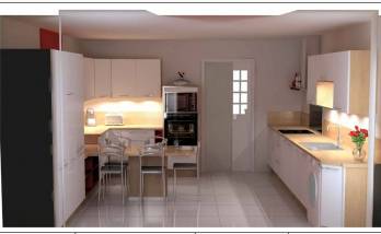 Cuisine avec implantation en G après travaux de rénovation - Septèmes-les-Vallons (13240)