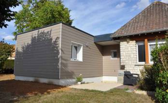 Construction d'un agrandissement de maison avec bardage Cedral - Lieusaint 77127