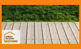 Superbe terrasse en bois sur plots réglables