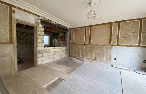 pendant les travaux de l'ouverture d'un mur porteur à Cognac
