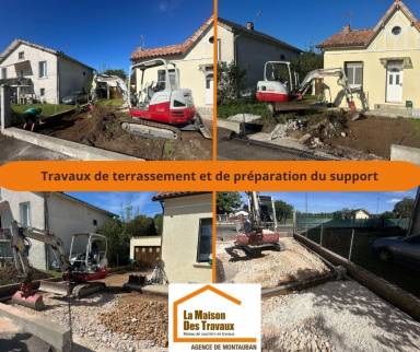 Travaux de terrassement pour poser un revêtement de sol extérieur - Montauban 82000