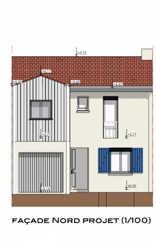 Surélévation de maison à Rezé - Plans 