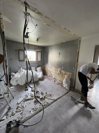 Travaux cuisine en chantier