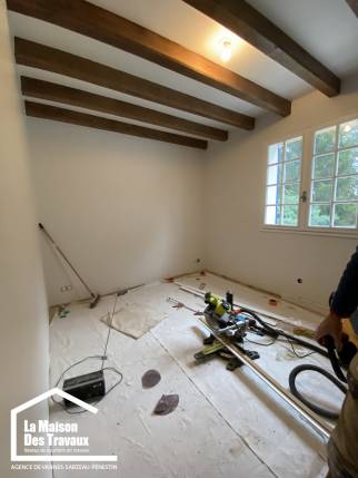 Rénovation de chambre en cours Vannes