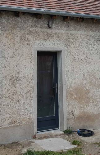 Porte PVC vitrée
