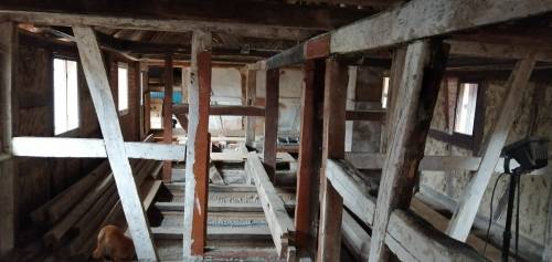 Rénovation colombages grange Mertzwiller