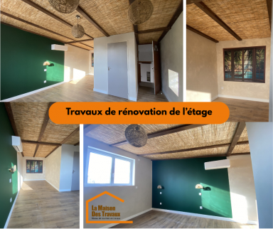 Etage de résidence secondaire après travaux de rénovation intérieure - Saint Nicolas de la Grave 82210