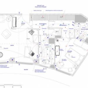 Plan Aménagement intérieur résidence Club - Vue de haut