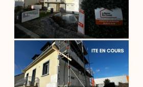 Rénovation globale d’une maison de ville à Guingamp – travaux d’isolation par l’extérieur