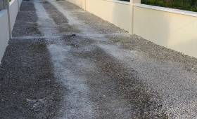 muret de clôture après travaux