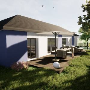 Maison toiture 4 pans avec double garage - Cécile Geiller - La Maison Des Architectes