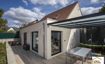 Extension de la maison, création d'une terrasse avec pergola (Brunoy 91800)
