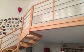 installation escalier en bois Landerneau-Morlaix-Saint-Renan (29)