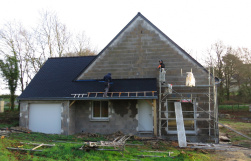 Préparation des murs avant la pose d'enduit - Ploemeur (56)