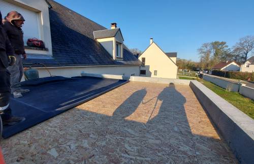 Pose de membrane EPDM