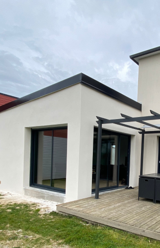 Extension de maison terminée – Vue extérieure