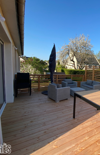 Aménagement terrasse sur pilotis vue haut