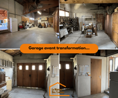 Garage avant travaux de transformation en espace habitable - Montauban 82000
