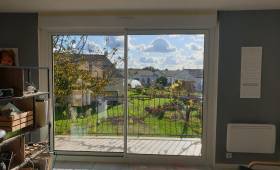 Vue sur la nouvelle baies vitrée