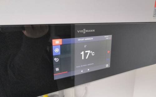 Panneau de contrôle digitale de la chaudière gaz Viessmann