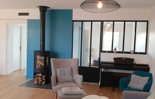 Rénovation séjour à Rennes - verrière acier