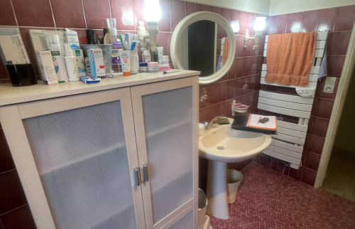 Avant - salle de bain vieillissante 