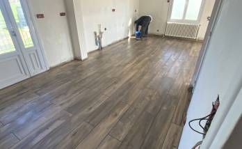 Nouveau revêtement de sol carrelage imitation parquet