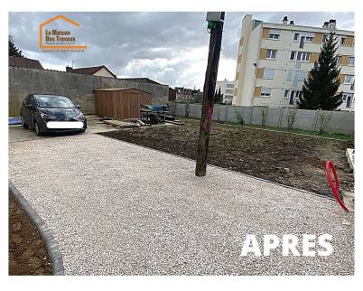 Aménagement de cour en graviers